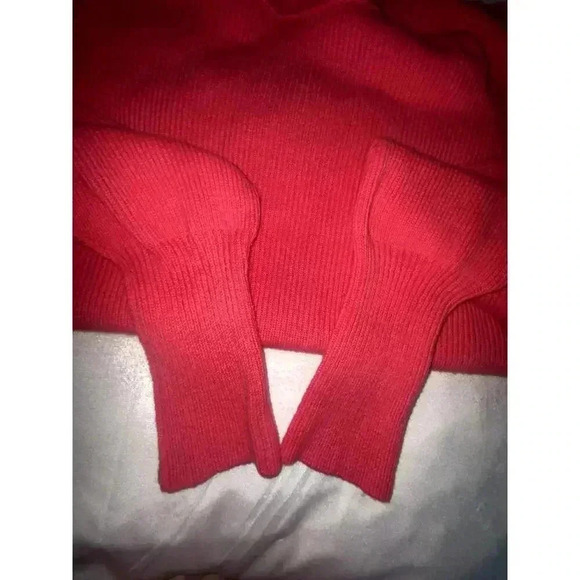 NWOT By Together Womens Pink Balloon Sleeve Oversized Crewneck Pullover Sweater - Picture 7 of 11